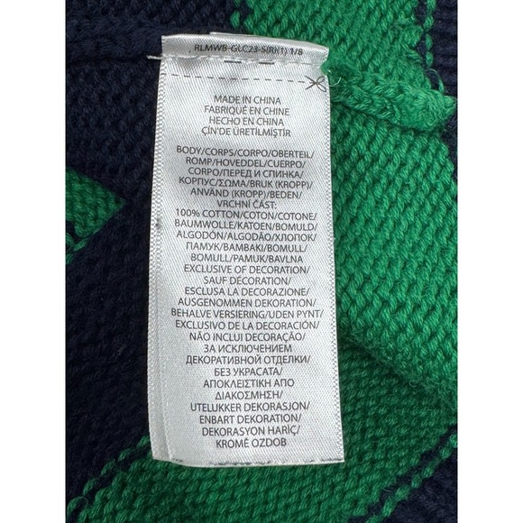 Polo Ralph Lauren 12.M Yacht Challenge Sweater Men XL Navy Red Stripe Shawl Neck - Picture 13 of 16